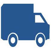 Icon of Courier services blue